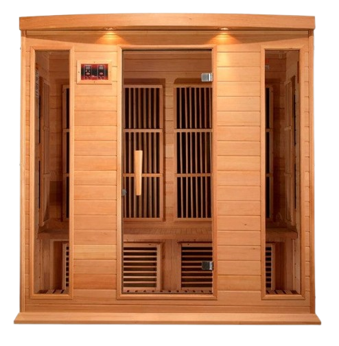 Front Centered View Of The Maxxus 4-Person Low EMF FAR Infrared Indoor Sauna | MX-K406-01