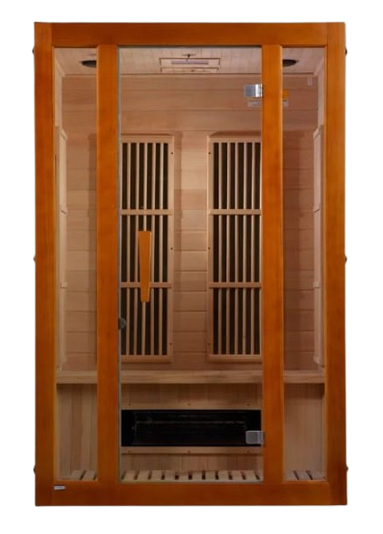 Front Centered View Of The Maxxus Aspen 2-Person Low EMF FAR Infrared Indoor Sauna | MX‐J206‐02S