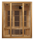 Front Centered View Of The Maxxus Bellevue 3-Person Low EMF FAR Infrared Indoor Sauna | MX-J306-01