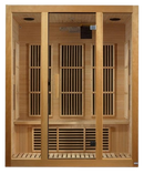 Front Centered View Of The Maxxus Bellevue 3-Person Near Zero EMF FAR Infrared Indoor Sauna | MX-J306-01-ZF