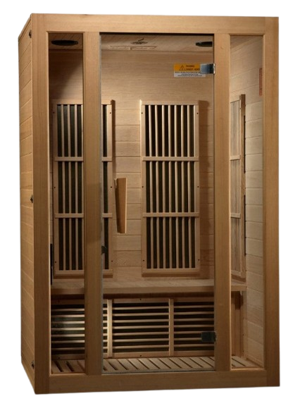 Front Centered View Of The Maxxus Seattle 2-Person Low EMF FAR Infrared Indoor Sauna | MX-J206-01