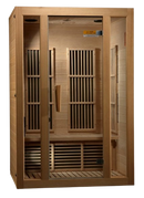 Front Centered View Of The Maxxus Seattle 2-Person Low EMF FAR Infrared Indoor Sauna | MX-J206-01