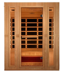 Front Centered View Of The Maxxus Trinity 3-Person Low EMF FAR Infrared Indoor Sauna | MX‐LS3‐01