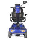 Front Centered View Of The Merits Pioneer 4 Mobility Scooter Shown In Blue Color