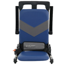 Front Centered View Of The Mobile Patient Lift Buddy Motorized Floor To Seat Fall Recovery Patient Lift Chair For Seniors Shown In The Flat Chair Position