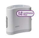Front Centered View Of The O2 Concepts Oxlife Liberty2 Portable Oxygen Concentrator With 2.0 LPM Continuous Flow Text
