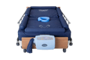Front Centered View Of The ObboMed OB-2680 PremiumAir Low Air Loss Mattress with Inflatable Guardrails Shown In The Flat Position