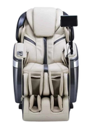 Front Centered View Of The Ogawa Master Drive AI 2.0 Massage Chair | OG-8801 Shown In The Upright Chair Position In The Gun Metal And Ivory Color