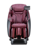 Front Centered View Of The Ogawa Master Drive DUO Massage Chair | OG-8900 Shown In The Upright Chair Position In The Black And Burgundy Color