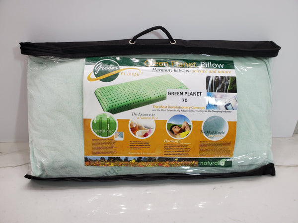 Front Centered View Of The Packaging Of The Eurolux Green Planet Pillow