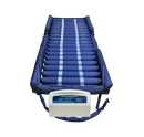 Front Centered View Of The Proactive Medical Protekt Aire 8600AB Low Air Loss/Alternating Pressure Bariatric Mattress System With "Raised Side Air Bolsters" Shown With Control Unit Attached