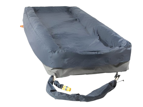 Front Centered View Of The Proactive Medical Protekt Aire 8900 Low Air Loss/Alternating Pressure And Pulsation Mattress System With "On Demand Side Air Bolsters" Shown With Cover And Without The Control Unit