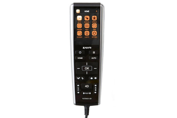 Front Centered View Of The Remote Control For The Kyota Yutaka M898 Massage Chair