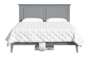 Front Centered View Of The Rize Home Smart Duvet On Gray Bedframe 