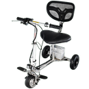 Vista frontal centrada del scooter de movilidad liviano de viaje SmartScoot