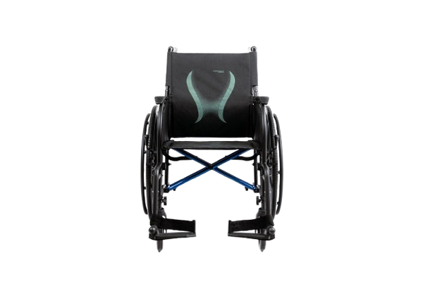 Front Centered View Of The Strongback ErgoSteel Wheelchair