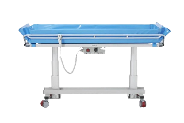 Front Centered View Of The TR Equipment Battery Operated Bariatric Shower Trolley TR-3200