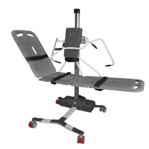 Front Centered View Of The TR Equipment Mobile Bath Combi Lift TR-9650 Shown With Stretcher