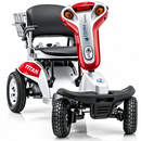 Front Centered View Of The Tzora Titan 4 Hummer Medical Mobility Scooter Shown In Red Color
