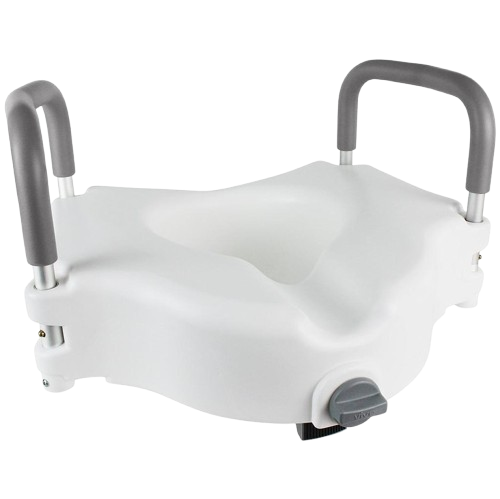 Front Centered View Of The Vive Health Raised Toilet Seat