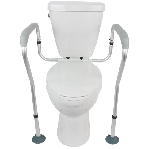 Front Centered View Of The Vive Health Toilet Safety Rail