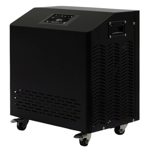 Front Left Side View Of Dynamic Round Inflatable Cold Plunge Chiller