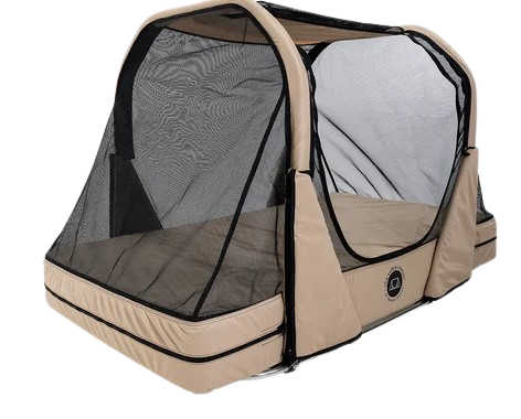 Front Left Side View Of The Abram's Nation Safety Sleeper 200 Model Shown In Shimmering Sand Color