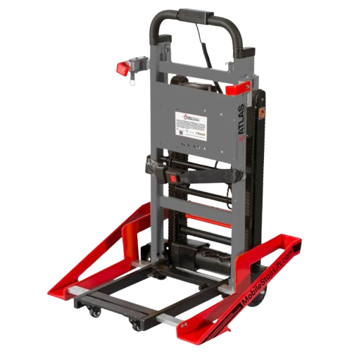 Front Left Side View Of The Atlas Stair Climbing Wheelchair Lift