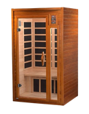 Front Left Side View Of The Dynamic Barcelona Elite 2-Person Ultra Low EMF FAR Infrared Indoor Sauna | DYN-6106-01-Elite