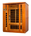Front Left Side View Of The Dynamic Bellagio 3-Person Low EMF FAR Infrared Indoor Sauna | DYN-6306-02