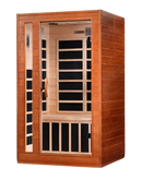 Front Left Side View Of The Dynamic Cordoba 2-Person Low EMF FAR Infrared Indoor Sauna | DYN-6203-01