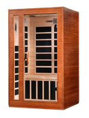 Front Left Side View Of The Dynamic Cordoba Elite 2-Person Ultra Low EMF FAR Infrared Indoor Sauna | DYN-6203-01 Elite