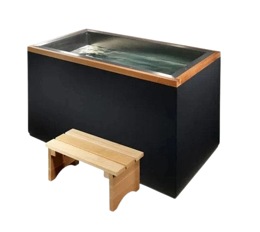 Front Left Side View Of The Dynamic Cuboid Cold Plunge Tub 