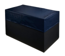 Front Left Side View Of The Dynamic Cuboid Cold Plunge Tub Shown With Cover