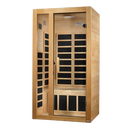 Front Left Side View Of The Dynamic Gracia 2 Person Ultra Low EMF FAR Infrared Indoor Sauna | DYN-6119-01 Elite