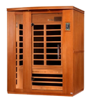Front Left Side View Of The Dynamic Lugano 3-Person Low EMF FAR Infrared Indoor Sauna | DYN-6336-02
