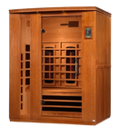 Front Left Side View Of The Dynamic Lugano 3-Person Near Zero EMF Full Spectrum Infrared Indoor Sauna | DYN-6336-03 FS