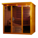 Front Left Side View Of The Dynamic Monaco 6-Person Ultra Low EMF FAR Infrared Indoor Sauna | DYN-6996-01 Elite