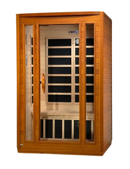 Front Left Side View Of The Dynamic San Marino 2-Person Low EMF FAR Infrared Indoor Sauna | DYN-6206-01