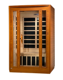 Front Left Side View Of The Dynamic San Marino Elite 2-Person Ultra Low EMF FAR Infrared Indoor Sauna | DYN-6206-01 Elite