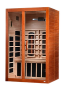 Front Left Side View Of The Dynamic Santiago 2-Person Full Spectrum Near Zero EMF FAR Infrared Indoor Sauna | DYN-6209-03 FS