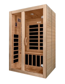 Front Left Side View Of The Dynamic Santiago 2-Person Low EMF FAR Infrared Indoor Sauna | DYN-6209-01