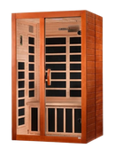 Front Left Side View Of The Dynamic Santiago Elite 2-Person Ultra Low EMF FAR Infrared Indoor Sauna | DYN-6209-02 Elite