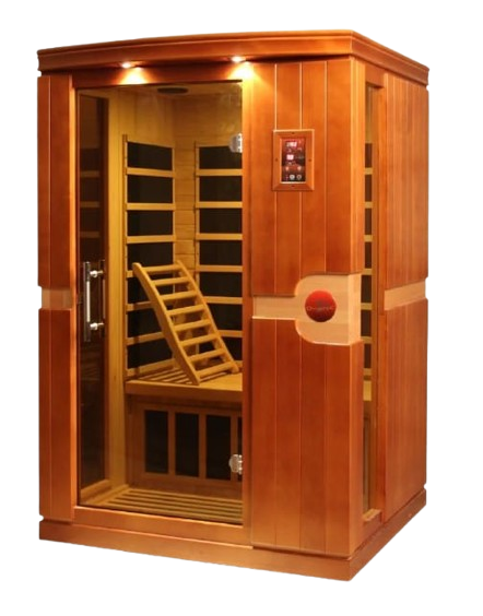 Front Left Side View Of The Dynamic Venice 2-Person Low EMF FAR Infrared Indoor Sauna | DYN-6210-01