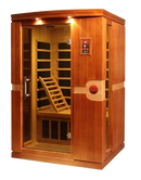 Front Left Side View Of The Dynamic Venice 2-Person Low EMF FAR Infrared Indoor Sauna | DYN-6210-01
