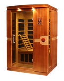 Front Left Side View Of The Dynamic Venice Elite 2-Person Ultra Low EMF FAR Infrared Indoor Sauna | DYN-6210-01-Elite