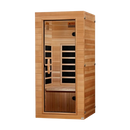 Front Left Side View Of The Dynamic Vero 1 Person Ultra Low EMF FAR Infrared Indoor Sauna | DYN-1201-01 Elite