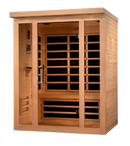 Front Left Side View Of The Dynamic Vila 3-Person Ultra Low EMF FAR Infrared Indoor Sauna | DYN-6315-02