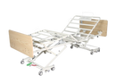 Front Left Side View Of The Emerald Oasis Hi Low Adjustable Bed Shown In The Height Adjusted Position With Head And Leg Articulation