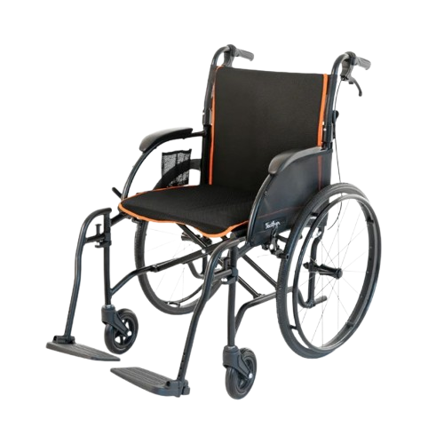 Front Left Side View Of The Feather Wheelchair